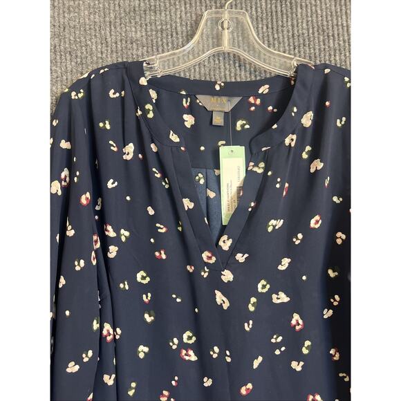 Mix By 41 Hawthorn Womens Printed Blouse Plus Size 2X Office Career New - Picture 3 of 10